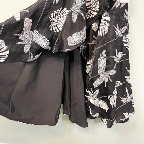 Dress The Population Delphine Black White Sleeveless Hi-Low Wrap Dress Small NWT - Picture 6 of 11